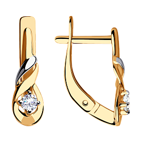 Серьги SOKOLOV - Золото 585, Фианит (арт. 028282)