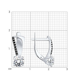 Серьги SOKOLOV - Серебро 925, Фианит (арт. 94027255)