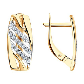 Серьги SOKOLOV - Золото 585, Фианит (арт. 028205)