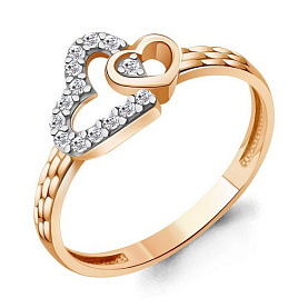 Кольцо Аквамарин - Серебро 925, Фианит (арт. 600803А.6)