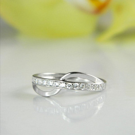 Кольцо Галатея - Серебро 925, Фианит (арт. 2076.1)