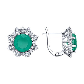 Серьги SOKOLOV - Серебро 925, Фианит (арт. 94027642-91)