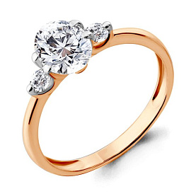 Кольцо Аквамарин - Серебро 925, Фианит (арт. 68352.6)