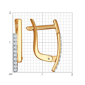 Серьги SOKOLOV - Золото 375, Фианит (арт. 027156-4)