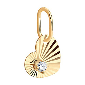 Подвеска SOKOLOV - Золото 585, Фианит (арт. 031475)