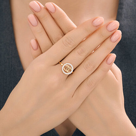 Кольцо Diamant - Золото 585, Фианит (арт. 51-110-02979-1)