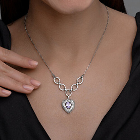 Колье SOKOLOV - Серебро 925, Фианит (арт. 94071089)