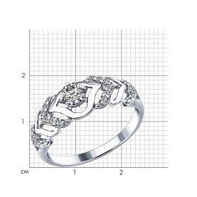 Кольцо SOKOLOV - Серебро 925, Фианит (арт. 94012351)