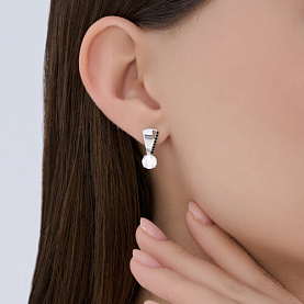 Серьги SOKOLOV - Серебро 925, Фианит (арт. 94027255)
