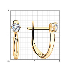 Серьги Diamant - Серебро 925, Фианит (арт. 93-120-01376-1)
