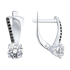 Серьги SOKOLOV - Серебро 925, Фианит (арт. 94027255)