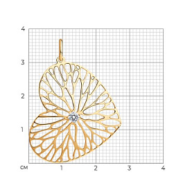 Подвеска SOKOLOV - Золото 585, Фианит (арт. 036873)