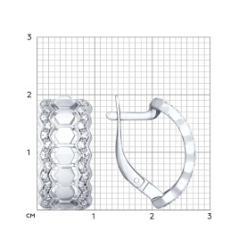 Серьги SOKOLOV - Серебро 925, Фианит (арт. 94022632)