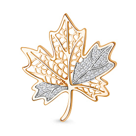 Брошь Аквамарин - Серебро 925, Фианит (арт. 77501А.6)