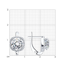 Серьги SOKOLOV - Серебро 925, Фианит (арт. 94027339)