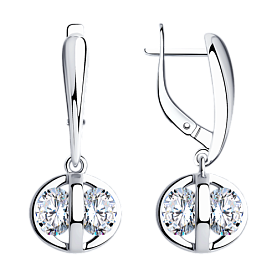 Серьги SOKOLOV - Серебро 925, Фианит (арт. 94023821)