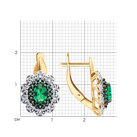Серьги SOKOLOV - Серебро 925, Фианит (арт. 93022462)