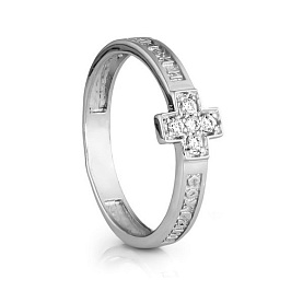 Кольцо Галатея - Серебро 925, Фианит (арт. 2328.1)