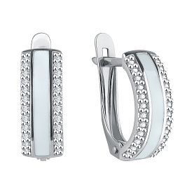 Серьги Talant - Серебро 925, Фианит, Эмаль (арт. 10-79-0001-17625)