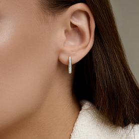 Серьги Diamant - Золото 585, Фианит (арт. 51-120-00757-1)