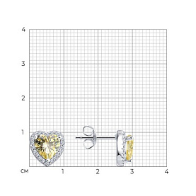 Серьги SOKOLOV - Серебро 925, Фианит (арт. 94027160-91)