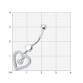 Пирсинг SOKOLOV - Серебро 925, Фианит (арт. 94060088)
