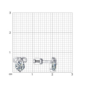 Серьги SOKOLOV - Серебро 925, Фианит (арт. 94021461)