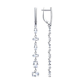 Серьги SOKOLOV - Серебро 925, Фианит (арт. 94023540)