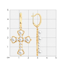 Серьги SOKOLOV - Серебро 925, Жемчуг синтетический (арт. 93022527)