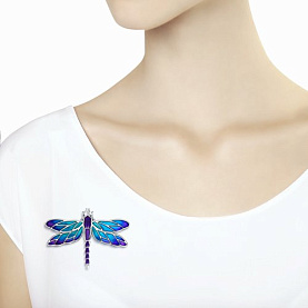 Брошь SOKOLOV - Серебро 925, Эмаль (арт. 94040181)