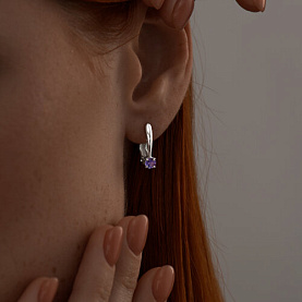 Серьги SOKOLOV - Серебро 925, Танзанит (арт. 92025273)