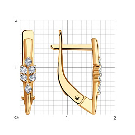 Серьги SOKOLOV - Золото 375, Фианит (арт. 029696-4)