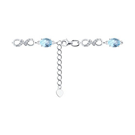 Браслет Diamant - Серебро 925, Топаз, Фианит (арт. 94-350-00586-1)