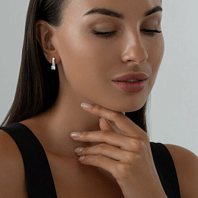 Серьги SOKOLOV - Серебро 925, Фианит (арт. 94025661)