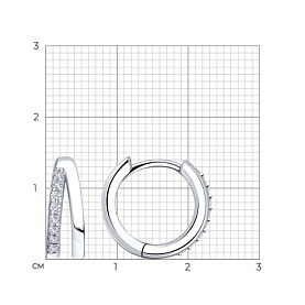 Серьги SOKOLOV - Серебро 925, Фианит (арт. 94027189-91)