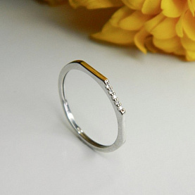 Кольцо Галатея - Серебро 925, Фианит (арт. 2848.1)