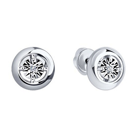 Серьги SOKOLOV - Серебро 925, Бриллиант (арт. 87020053)