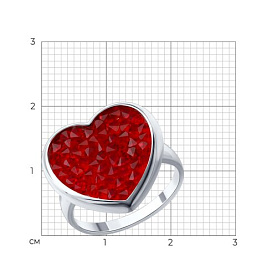 Кольцо SOKOLOV - Серебро 925, Кристальная ткань (арт. 94014942)