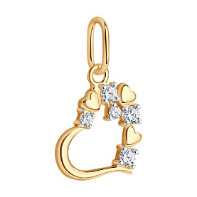 Подвеска SOKOLOV - Золото 375, Фианит (арт. 035535-4)