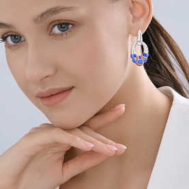 Серьги Diamant - Серебро 925, Эмаль (арт. 94-121-00031-1)