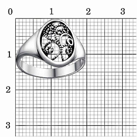 Кольцо Красная пресня - Серебро 925 (арт. 23015342)