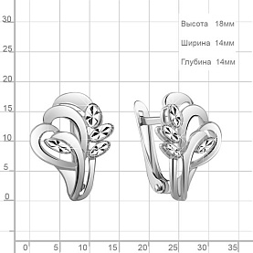 Серьги Аквамарин - Серебро 925 (арт. 34076.5)