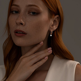 Серьги SOKOLOV - Серебро 925, Фианит (арт. 93022231)