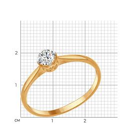 Кольцо SOKOLOV - Серебро 925, Фианит (арт. 93011087)