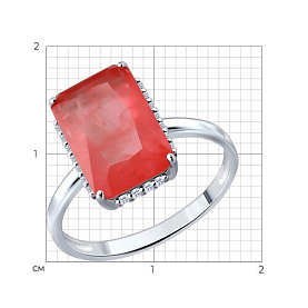 Кольцо SOKOLOV - Серебро 925, Кварц, Фианит (арт. 94014963)