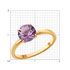 Кольцо SOKOLOV - Золото 585, Аметист (арт. 717143)