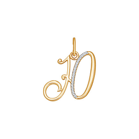 Подвеска SOKOLOV - Золото 585, Фианит (арт. 034543)