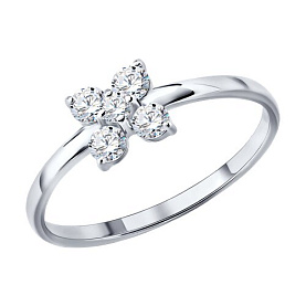 Кольцо SOKOLOV - Золото 585, Фианит (арт. 019839-3)