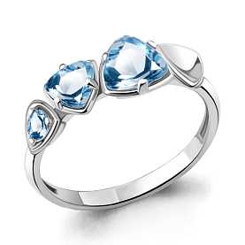 Кольцо Аквамарин - Серебро 925, Топаз (арт. 6956805.5)