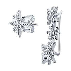 Серьги SOKOLOV - Серебро 925, Фианит (арт. 94026413)